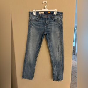 Pilcro and the Letterpress Anthropologie Hyphen Distressed Blue Jeans Sz 29